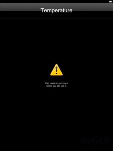 iPad設備用過一小時機器過熱提示關機