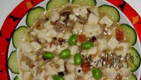 肉末雪菜蒸豆腐 菜譜圖片