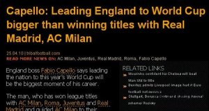 卡佩羅稱世界杯為終極夢(mèng)想 重于執(zhí)教皇馬米蘭