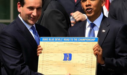 奧巴馬白宮接見杜克男籃 藍魔團隊獲總統高贊