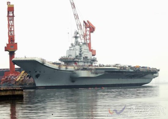 資料圖：中國瓦良格號航母改裝進程進展順利