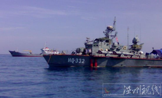 資料圖：越南海軍艦艇進行作戰訓練