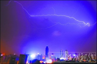 武漢2小時閃電3258次 今明仍有雨