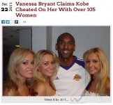 科比情人多得快要趕上他的得分數(shù)了 據(jù)說最少和10