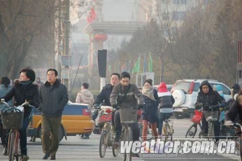 河北元宵節寒潮來襲 風力較大降溫劇烈