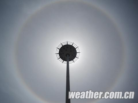 河南舞陽現美麗日暈奇觀