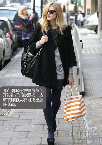 搭配風(fēng)尚:外套+連衣裙 演繹初春多變風(fēng)格搭配