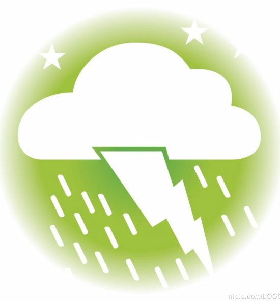 天氣預報雷陣雨標志