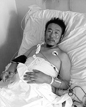 演員高昌昊拍戲受傷住院治療