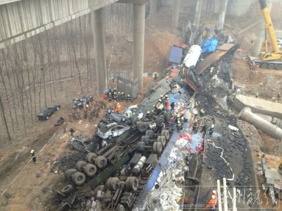 義昌大橋爆炸坍塌事故現場圖片