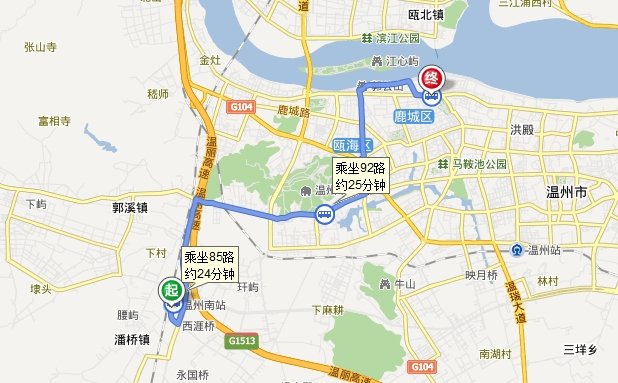 溫州南到118醫院具體路線