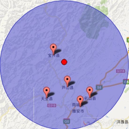 四川雅安市蘆山縣地震 寶興縣地震：今天寶興蘆山交界3.2級余震