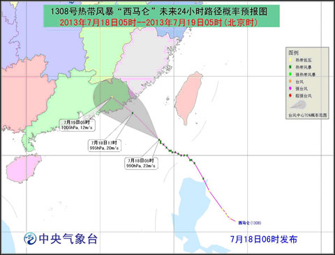 臺風西馬侖路徑