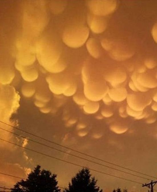 罕見橙色乳房云