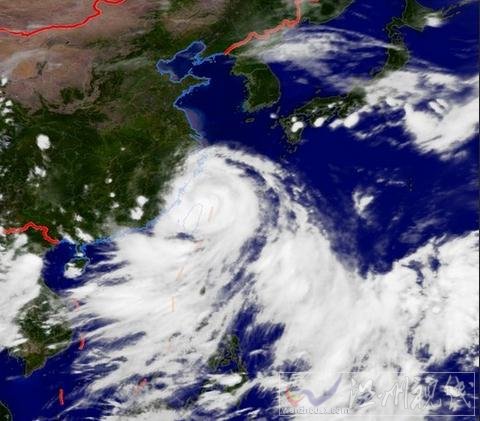 21日16時臺風潭美衛星云圖