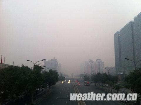 2013年10月5日北京霧霾天氣空氣質(zhì)量重度污染