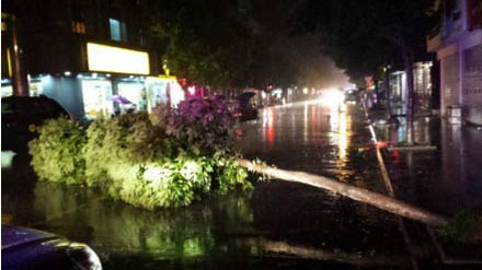 菲特強臺風臨近浙江沿海