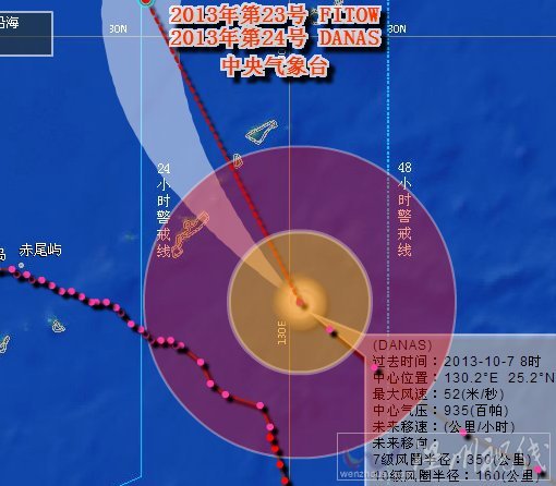超強臺風丹娜絲最新路徑圖