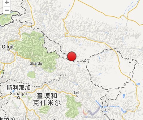 中國(guó)克什米爾交界4.2級(jí)地震