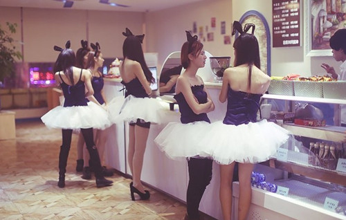 臺州網吧招女大學生做兔女郎