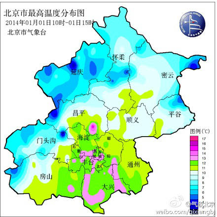 北京溫暖過元旦,北京元旦氣溫12.8℃破當日記錄
