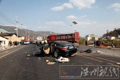 玉通公路漢邑至水磨村路段車禍