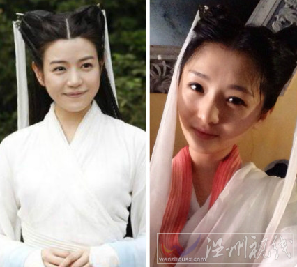 小龍女替身照片 新神雕小龍女替身比主角要好看