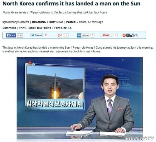 朝鮮宣布將人送上太陽(yáng)