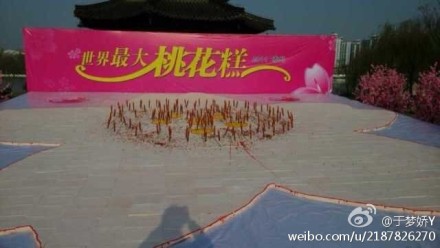 2014泰州鳳城河風桃花節 3月30日世界最大桃花糕誕生