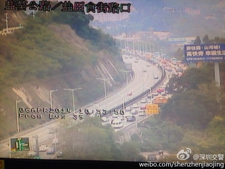 深圳大梅沙隧道路況