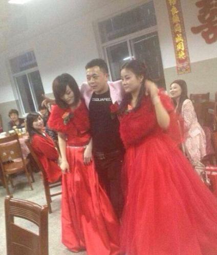寧波一男娶二妻婚宴照