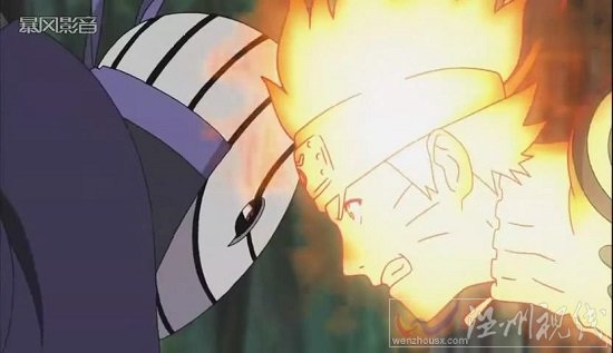 火影忍者544集 面具男+人柱力對付鳴人和比