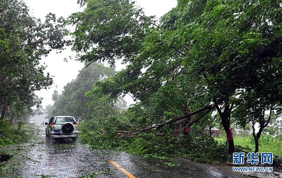 7月18日下午3點半威馬遜在海南省文昌市翁田鎮沿海登陸了