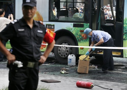 7月5日杭州7路公交車起火