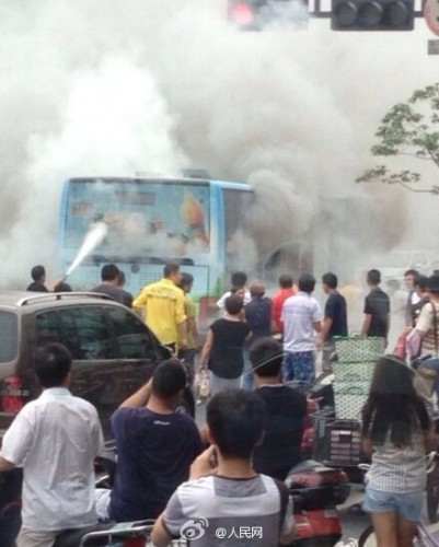 7月5日杭州7路公交車起火