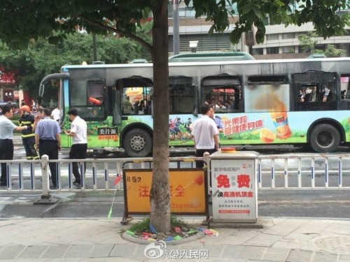 7月5日杭州7路公交車起火