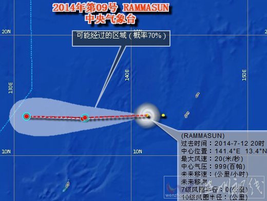 2014年第九號臺風威馬遜實況