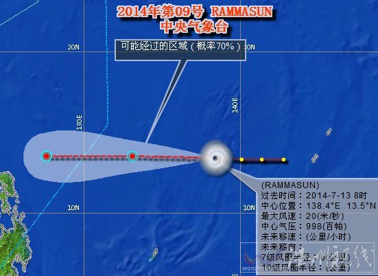 熱帶風暴威馬遜路徑圖