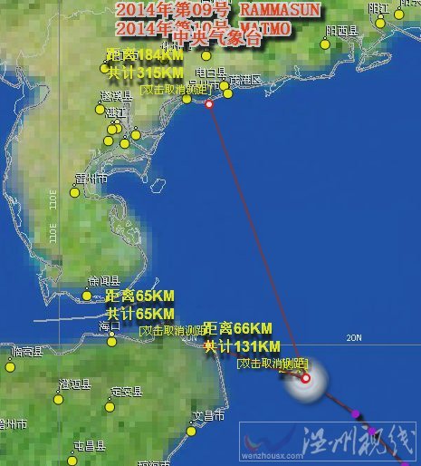 臺(tái)風(fēng)威馬遜最新路徑