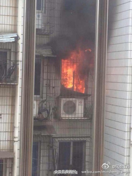 洪都新村小區火災現場