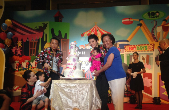 孫儷鄧超為女兒小花舉辦百日宴