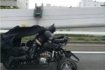 日本高速現(xiàn)蝙蝠俠 男子模仿電影蝙蝠俠連摩托都一樣