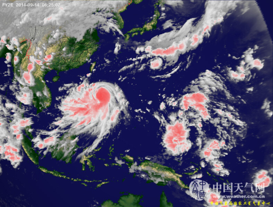 第15號臺風海鷗衛星云圖