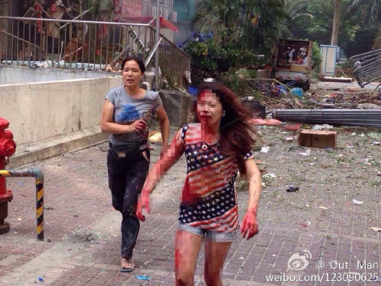 廈門嘉禾路福園公寓爆炸事故現(xiàn)場