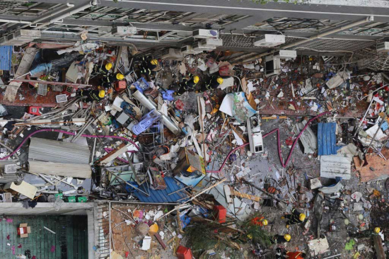 廈門嘉禾路福園公寓爆炸事故現(xiàn)場