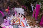 溫州6名美女山谷辦生日派對 夢回唐朝主題派對