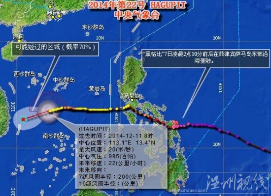 臺風黑格比路徑圖