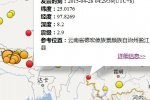 云南省德宏州盈江縣2015年4月28日發生2.9級有感地震