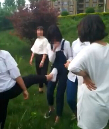 女生河邊群毆女同學