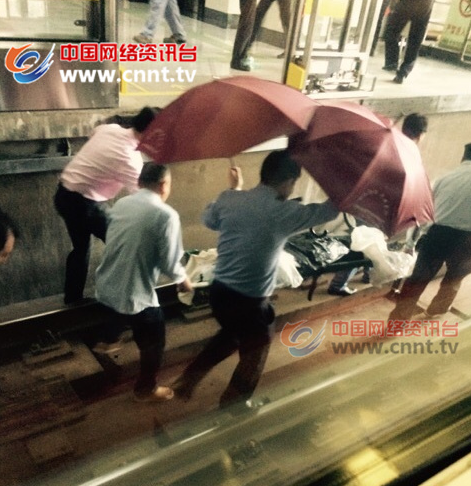 男子落軌身亡現場